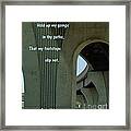 Strong Support Framed Print