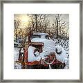 Stuck In The Snow Framed Print