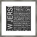 Subway New Jersey State 1 Framed Print