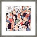 Subway Riders All Resemble Eustace Tilley Framed Print
