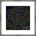 Sudoku Connections Glowing Edges Framed Print