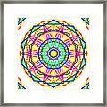 Sudoku Connections White Kaleidoscope Framed Print