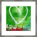 Sumer Love- Abstract Heart Painting Framed Print