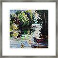 Summer At The Creek Fischerbruch In Rostock Framed Print