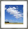 Summer Landscape Blue Sky With Clouds Framed Print