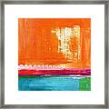 Summer Picnic- Colorful Abstract Art Framed Print