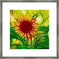Sun And A Flower Framed Print