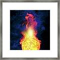 Sun Engulfing The Earth, Artwork Framed Print