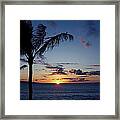 Sun Setting In Maui Framed Print