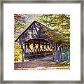 Sunday River Covered Bridge Framed Print