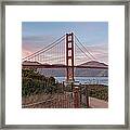 Sundown Bridge Framed Print