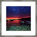 Sundown In Lake Tahoe Framed Print