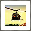 Sundown On The Medevac Framed Print