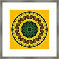 Sunflower Kaleidoscope Framed Print