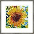 Sunflower Tile Framed Print