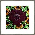 Sunflowers And Dreams Framed Print
