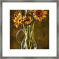 Sunflowers And Vase Framed Print