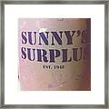 #sunnysurplus #goodwill Framed Print