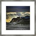 Sunrays Through Couds Framed Print
