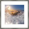 Sunrise At Jokusarlon Iceberg Beach Framed Print