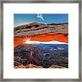 Sunrise At Mesa Arch Framed Print