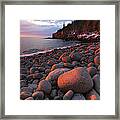 Sunrise At Otter Cliffs Framed Print