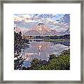 Sunrise At Oxbow Bend 4 Framed Print