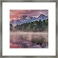 Sunrise At The Lake Framed Print