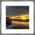 Sunrise At The Wharf Framed Print