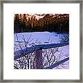 Sunrise At Tuckerman's With Fence 2 Framed Print
