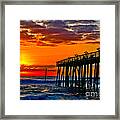 Sunrise By The Pier Framed Print