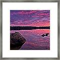 Sunrise Fire Over Baxter Lake Framed Print