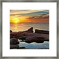 Sunrise On Otter Cliff Framed Print