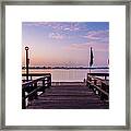 Sunrise On The Pier Framed Print