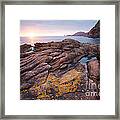 Sunrise Over The Coast Of Tasmania Australia Framed Print