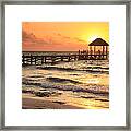 Sunrise Pier Framed Print
