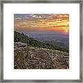 Sunrise Point From Mt. Nebo - Arkansas Framed Print