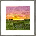 Sunset Along Highway Framed Print