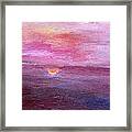 Sunset And Ocean Framed Print