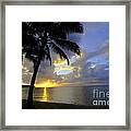 Sunset Anini Beach Kauai Framed Print