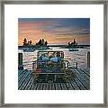 Sunset At Allen's Dock Framed Print