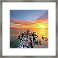 Sunset At Bintulu, Sarawak Framed Print