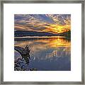 Sunset At Cook's Landing - Arkansas River Framed Print