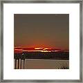 Sunset At Huntington Beach State Park Framed Print