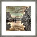 Sunset At The Boathouse Framed Print