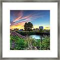 Sunset At The Imperial Sugar Factory Final Stage Panoramic Framed Print