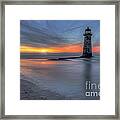 Sunset At The Lighthouse V3 Framed Print