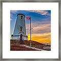 Sunset At The Piedras Blancas Lighthouse Framed Print