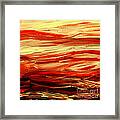 Sunset At The Red River Abstract Framed Print