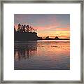 Sunset Beach Pastel Framed Print
